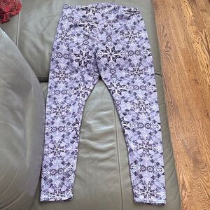 ClimateRight CuddlDuds purple pink geometric pants size medium